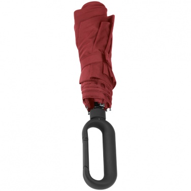Logotrade corporate gift image of: Automatic pocket umbrella with carabiner handle, Red