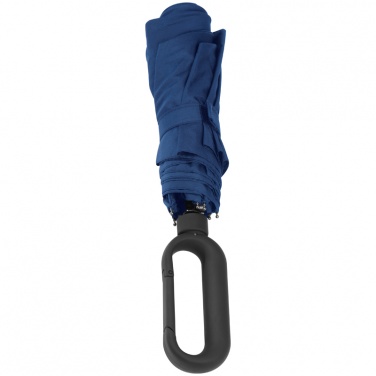 Logo trade promotional item photo of: Automatic pocket umbrella with carabiner handle, Blue