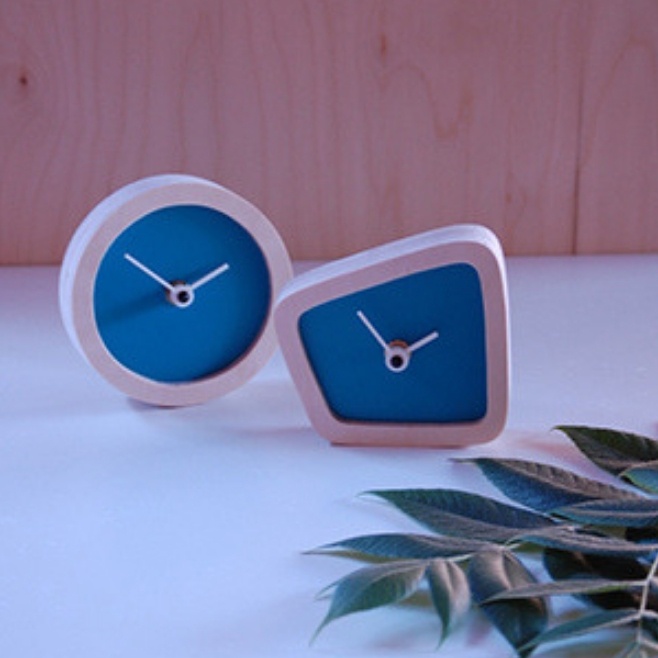 Logo trade corporate gifts image of: Wooden desk clock