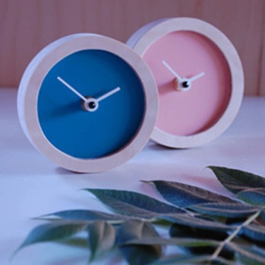 Logo trade promotional gifts picture of: Wooden desk clock