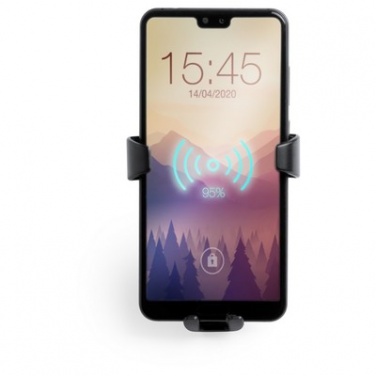 Logo trade promotional giveaways image of: Mobile phone holder for car, wireless charger