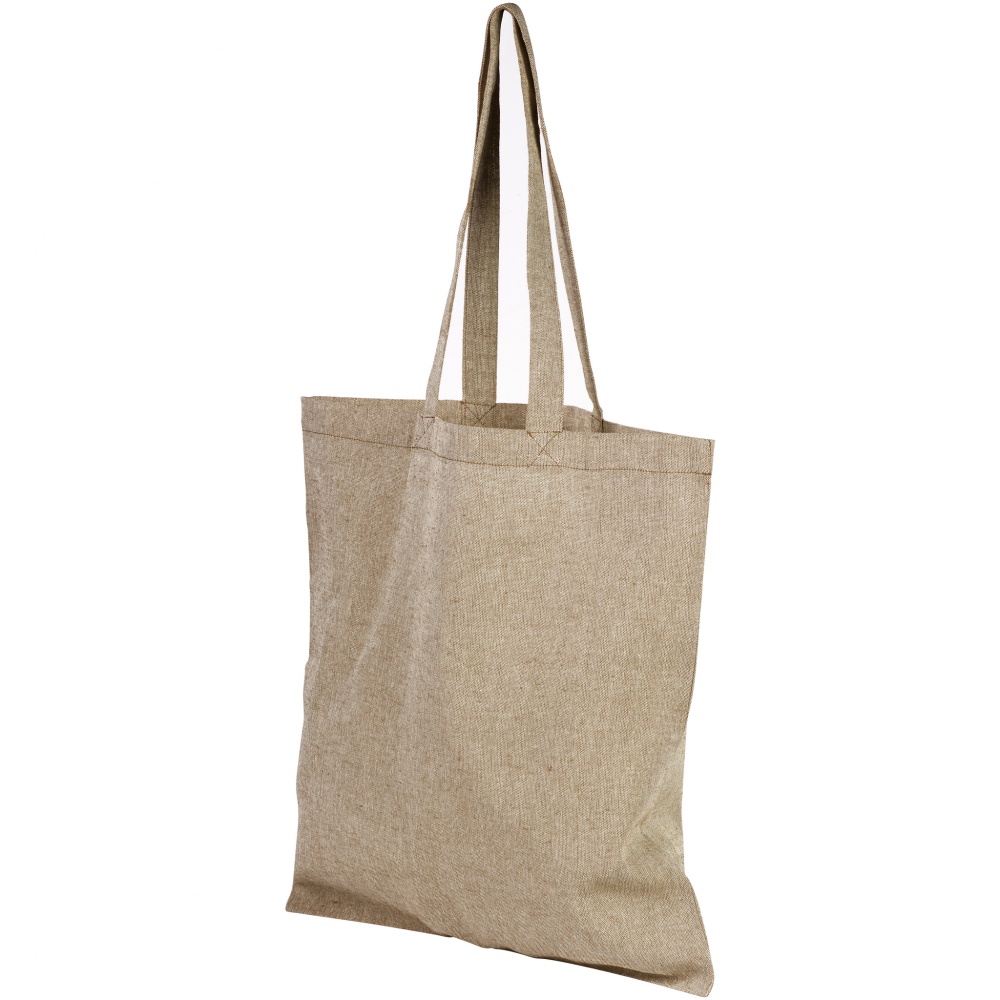 Logotrade promotional merchandise picture of: Pheebs recycled cotton tote bag, beige