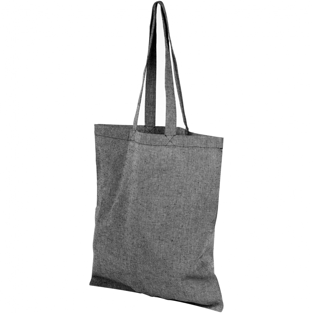 Logo trade advertising products image of: Pheebs recycled cotton tote bag, grey