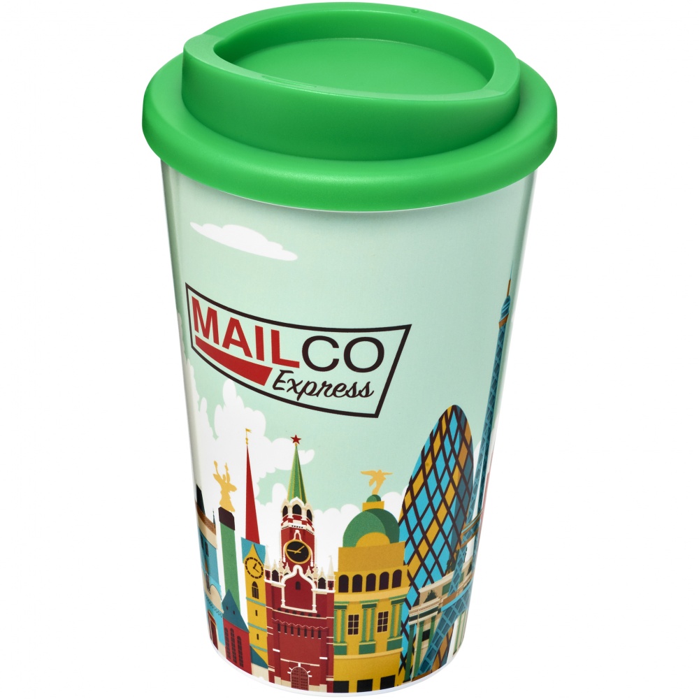 Logo trade promotional giveaways image of: Brite-Americano® 350 ml insulated tumbler, light green