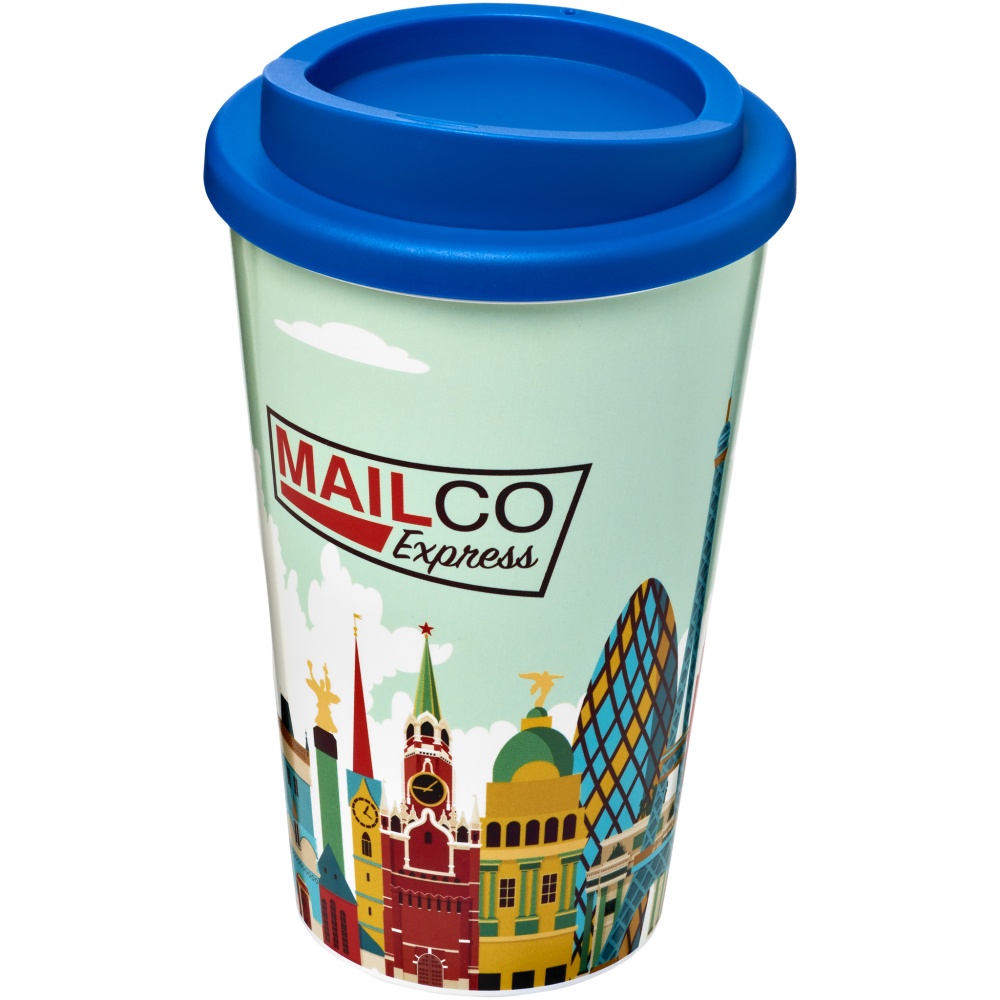 Logo trade promotional gifts picture of: Brite-Americano® 350 ml insulated tumbler, blue