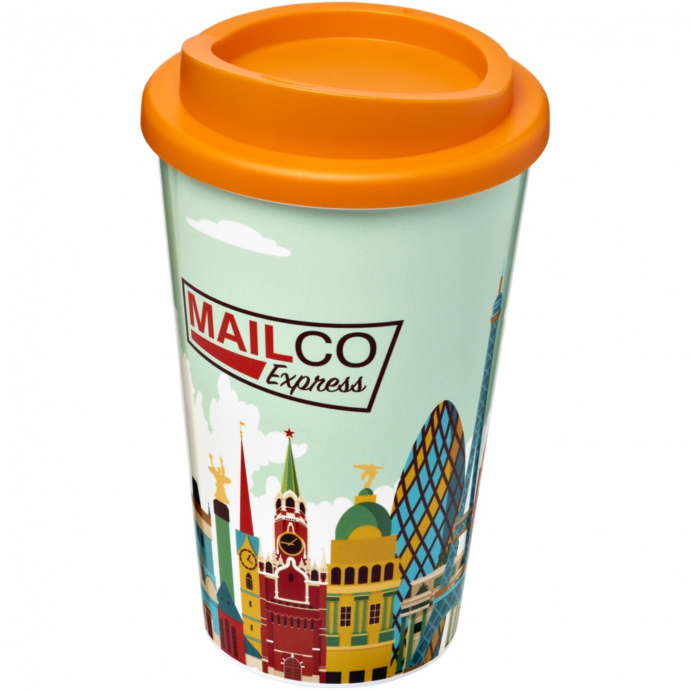 Logo trade promotional products image of: Brite-Americano® 350 ml insulated tumbler, orange