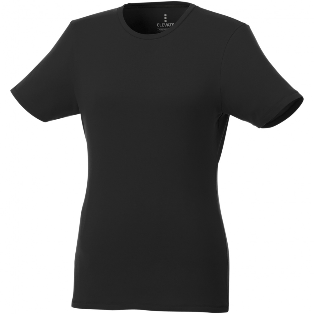 Logo trade business gifts image of: Balfour short sleeve women's organic t-shirt, Black