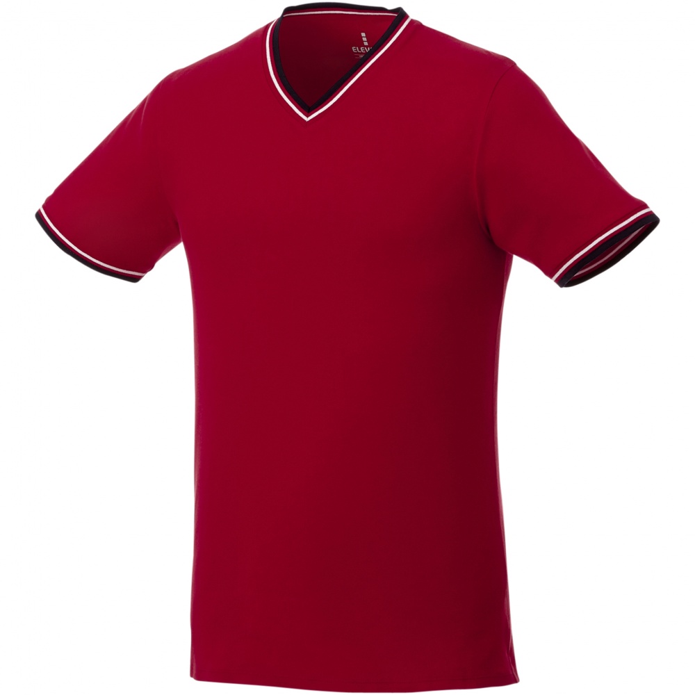 Logo trade promotional merchandise photo of: Elbert short sleeve men's pique t-shirt, red