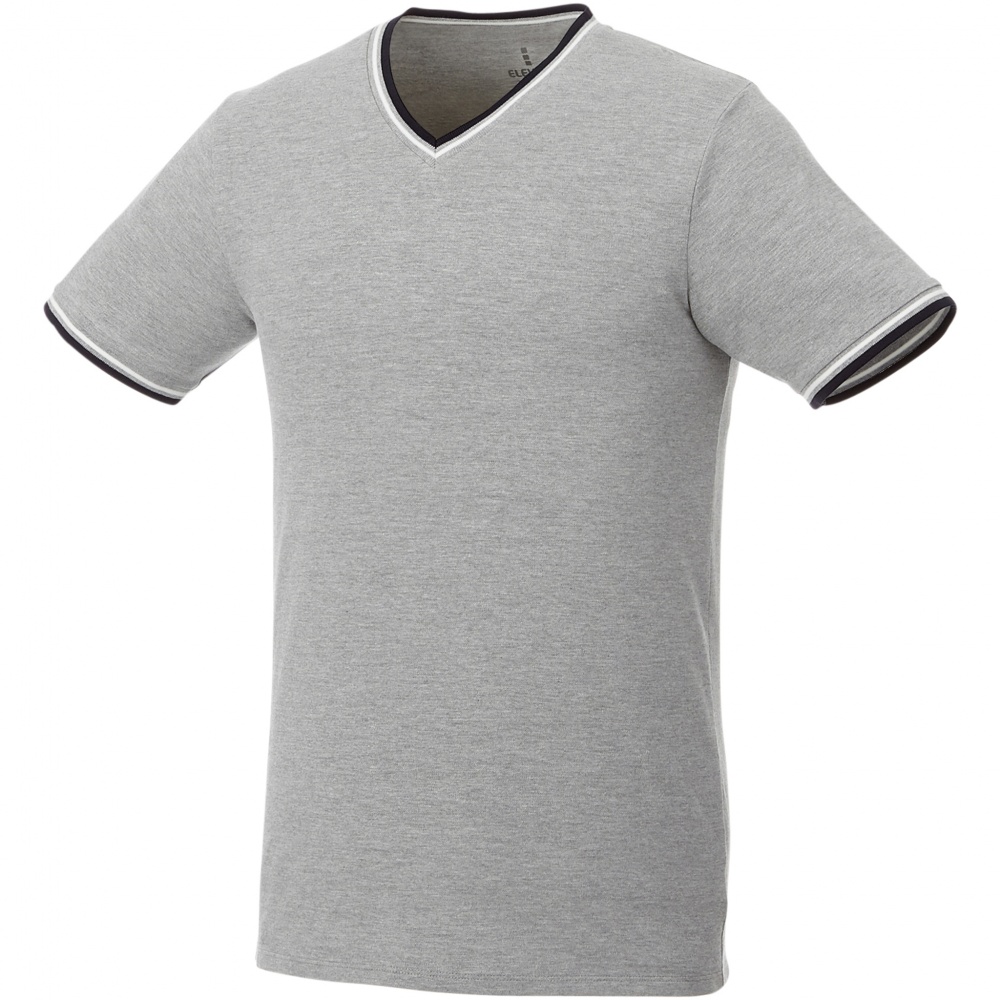 Logotrade promotional item image of: Elbert short sleeve men's pique t-shirt, grey