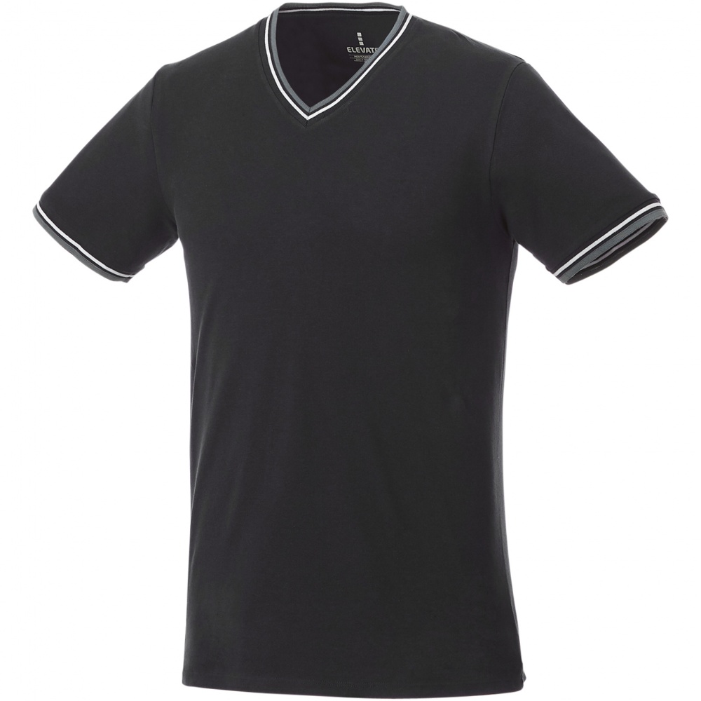 Logotrade promotional product image of: Elbert short sleeve men's pique t-shirt, black