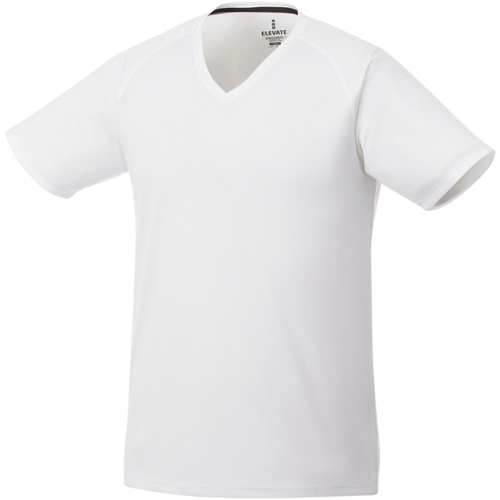 Logotrade promotional product picture of: Amery men's cool fit v-neck shirt, white