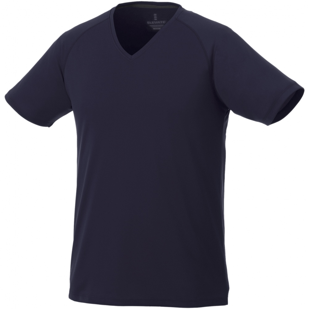 Logo trade promotional product photo of: Amery men's cool fit v-neck shirt, navy