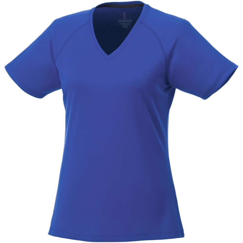 Logotrade promotional gift image of: Amery women's cool fit v-neck shirt, blue