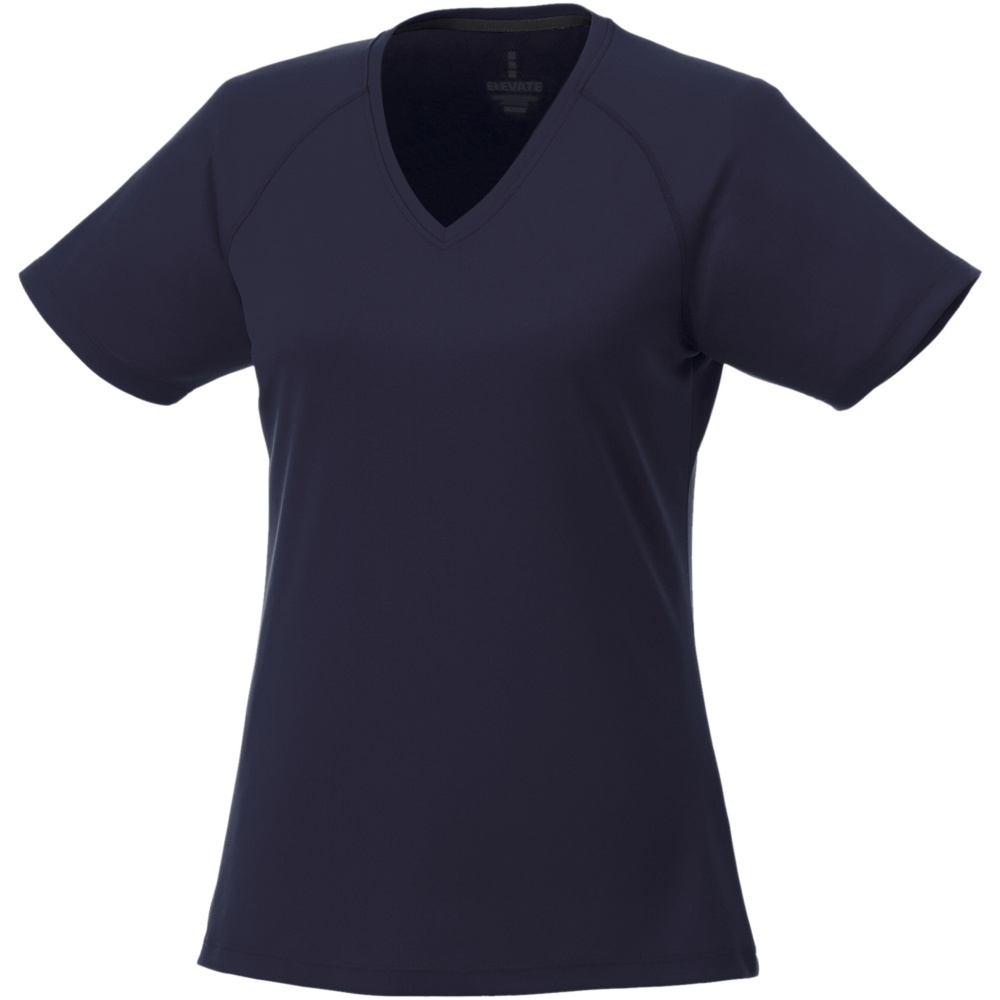 Logotrade promotional merchandise photo of: Amery women's cool fit v-neck shirt, navy blue