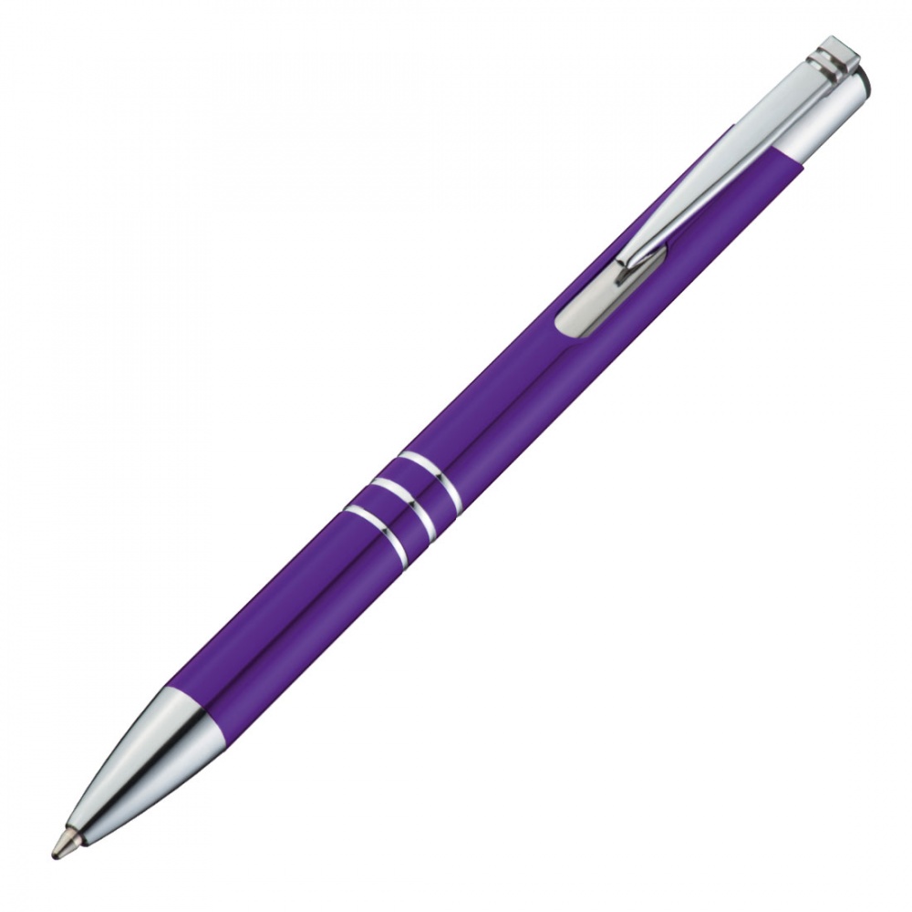 Logo trade promotional merchandise image of: Metal pen, Lilac
