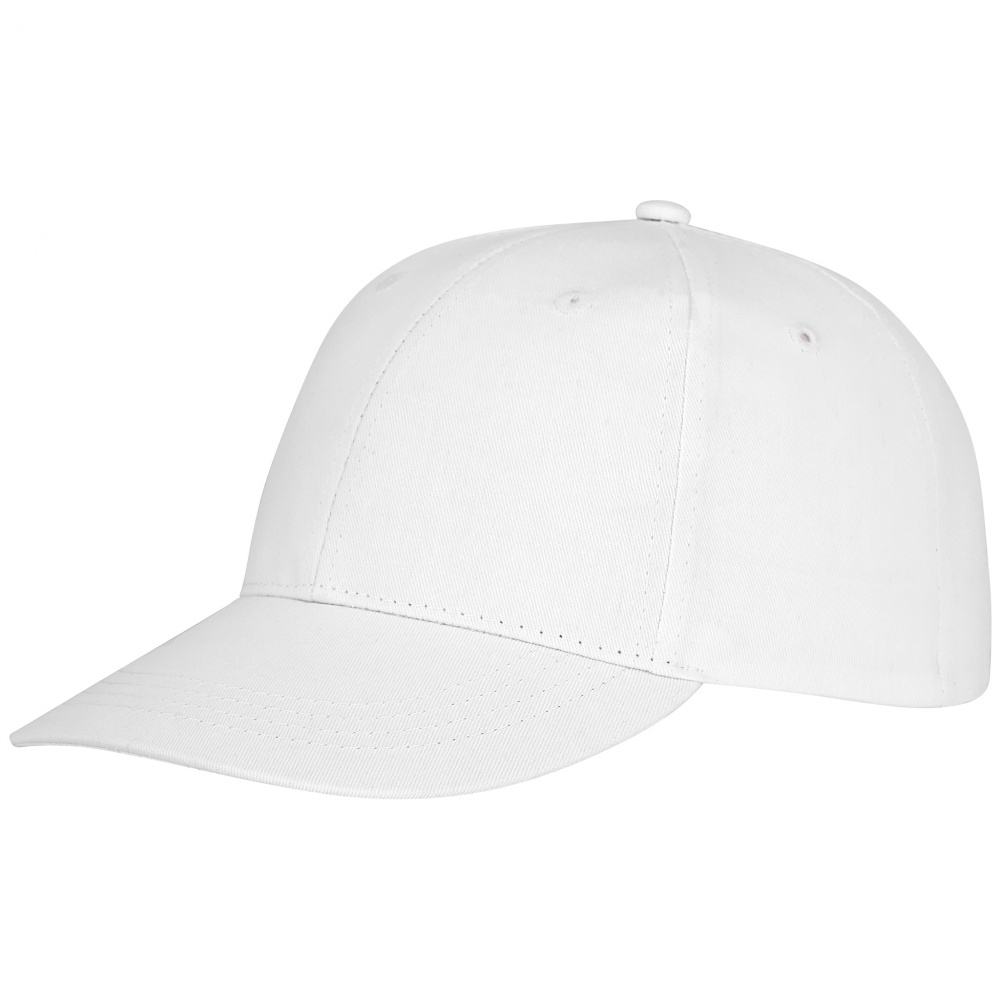 Logotrade business gift image of: Ares 6 panel cap, white