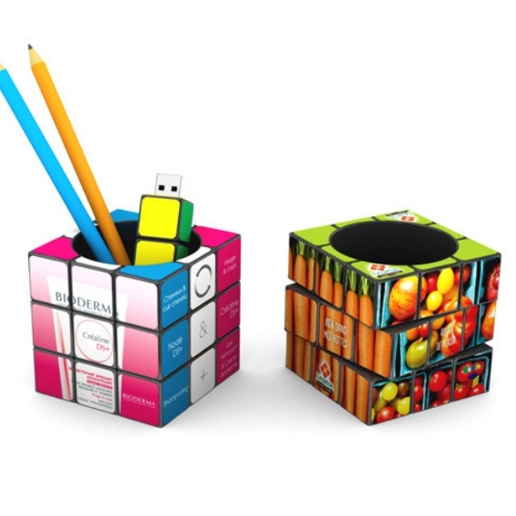 Logo trade corporate gift photo of: 3D Rubik's Pen Pot