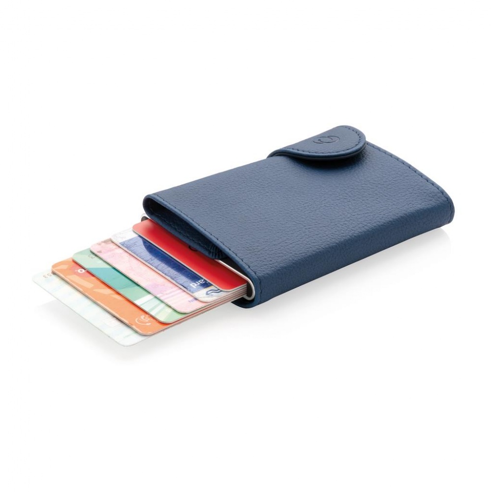 Logo trade promotional items picture of: C-Secure RFID card holder & wallet, navy blue