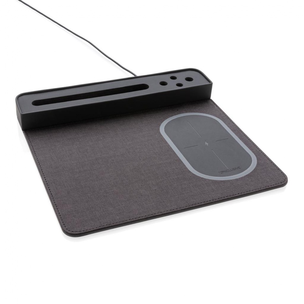 Logotrade promotional merchandise photo of: Air mousepad with 5W wireless charging and USB, black
