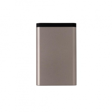 Logotrade promotional product picture of: 10.000 mAh Aluminum pocket powerbank, anthracite
