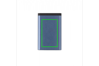 Logotrade promotional product image of: 10.000 mAh Aluminum pocket powerbank, blue