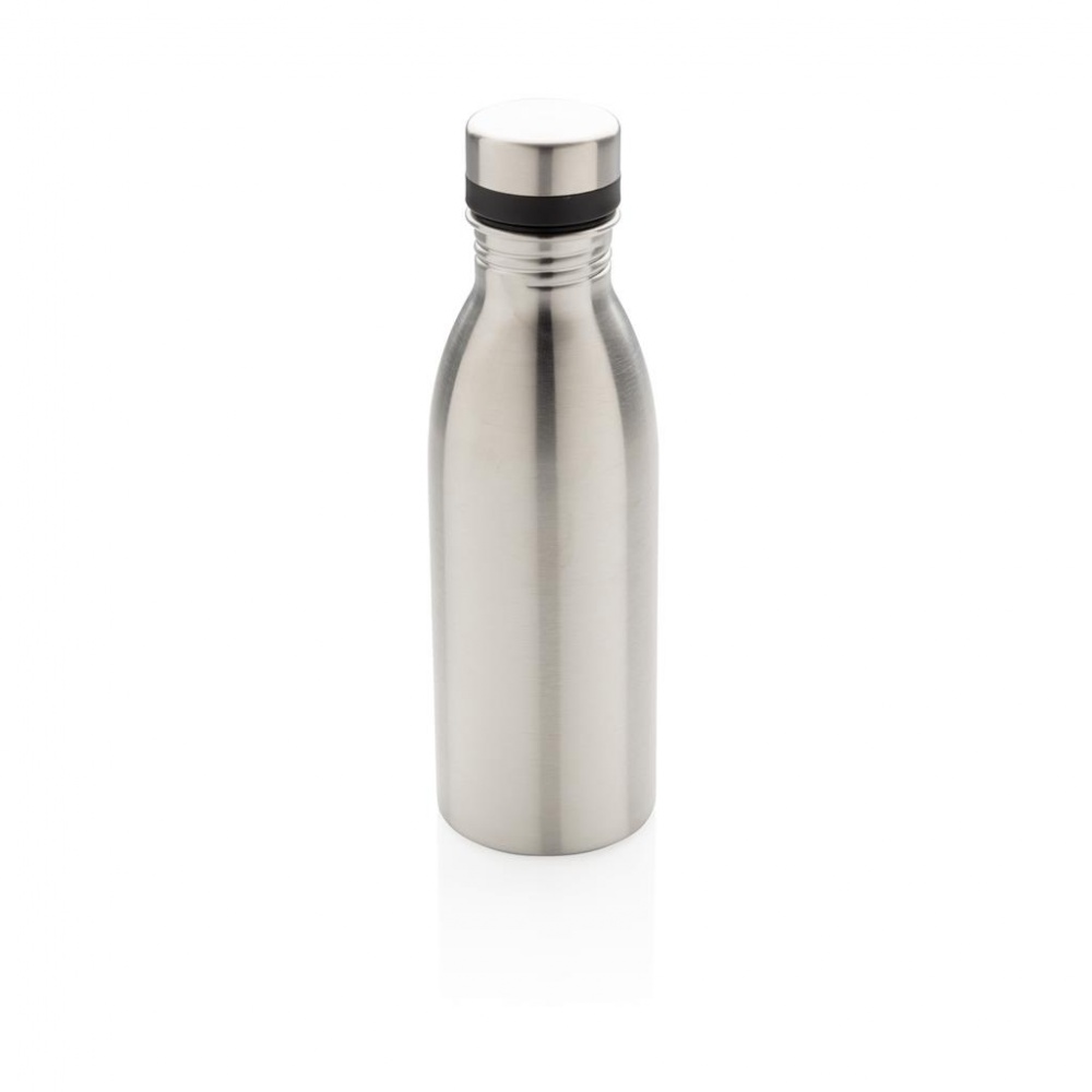 Logo trade promotional merchandise image of: Deluxe stainless steel water bottle, silver