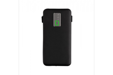Logotrade promotional merchandise photo of: 10.000 mAh powerbank with integrated cable, black