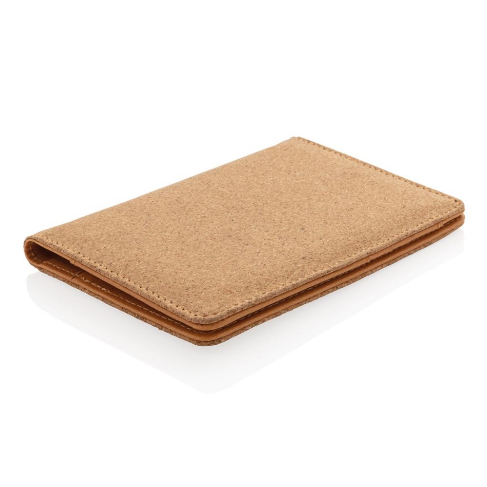 Logo trade corporate gift photo of: ECO Cork secure RFID passport cover, brown