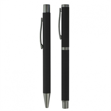 Logo trade promotional merchandise picture of: Writing set, ball pen and roller ball pen