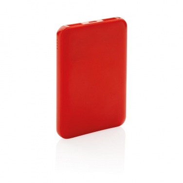 Logo trade advertising products picture of: High Density 5.000 mAh Pocket Powerbank, red