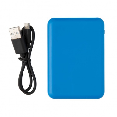 Logotrade promotional product image of: High Density 5.000 mAh Pocket Powerbank, blue