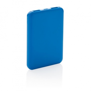 Logo trade promotional merchandise picture of: High Density 5.000 mAh Pocket Powerbank, blue