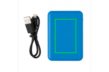 Logo trade promotional gifts picture of: High Density 5.000 mAh Pocket Powerbank, blue