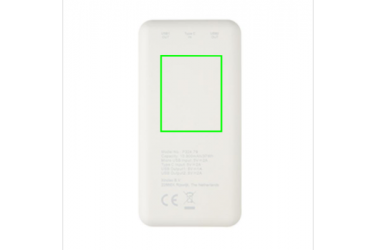 Logotrade promotional item image of: High Density 10.000 mAh Pocket Powerbank, white
