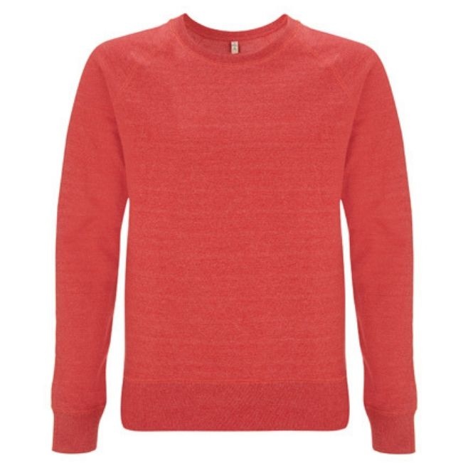 Logo trade promotional merchandise photo of: Salvage unisex raglan sweatshirt, melange red