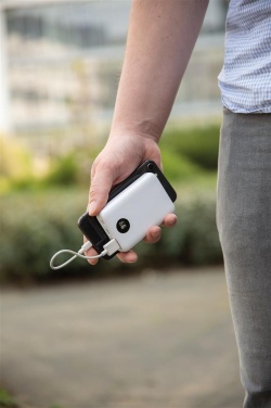 Logotrade promotional product image of: 10.000 mAh pocket powerbank with triple input, white