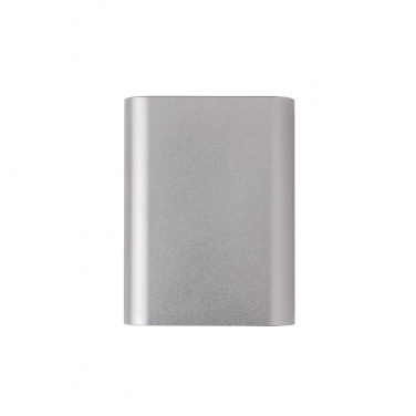 Logotrade promotional item picture of: Aluminium 5.000 mAh Wireless 5W Pocket Powerbank, grey