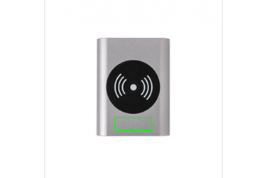 Logotrade promotional giveaway picture of: Aluminium 5.000 mAh Wireless 5W Pocket Powerbank, grey