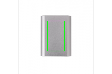 Logotrade corporate gifts photo of: Aluminium 5.000 mAh Wireless 5W Pocket Powerbank, grey