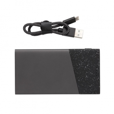 Logo trade business gifts image of: Swiss Peak 5.000 mAh pocket powerbank, black