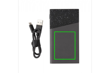 Logo trade promotional products picture of: Swiss Peak 5.000 mAh pocket powerbank, black