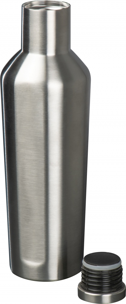 Logo trade promotional merchandise image of: Vacuum drinking bottle, Grey