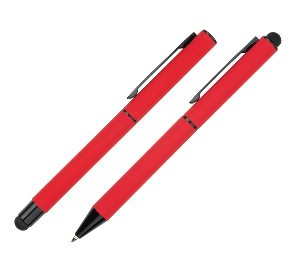 Logo trade promotional merchandise image of: Writing set touch pen, soft touch CELEBRATION Pierre Cardin