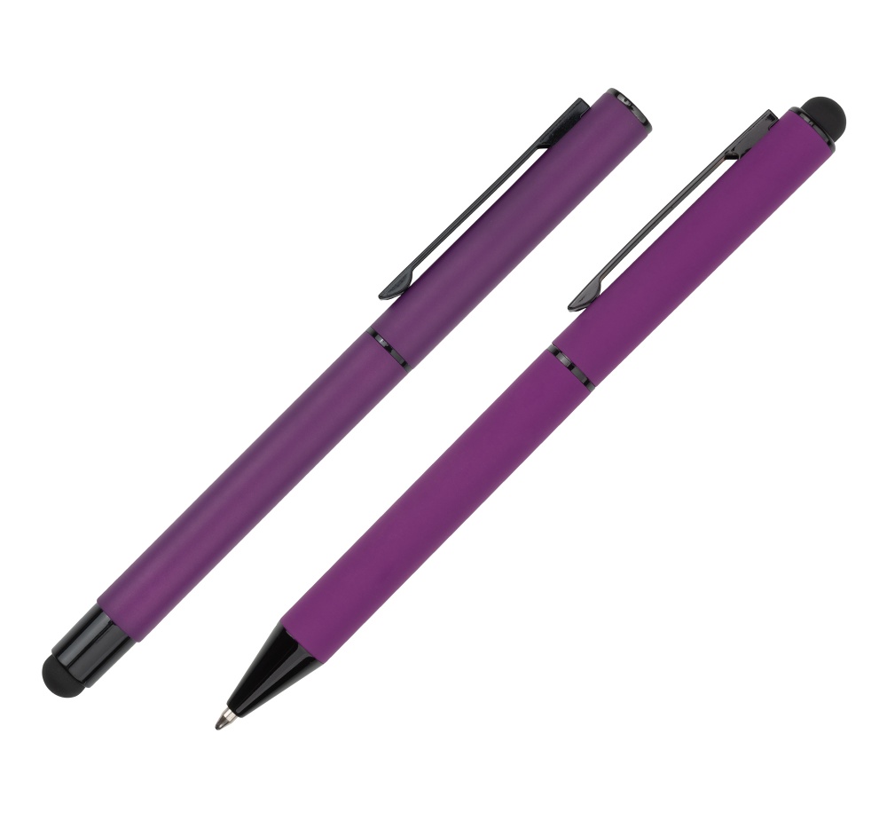 Logo trade business gifts image of: Writing set touch pen, soft touch CELEBRATION Pierre Cardin