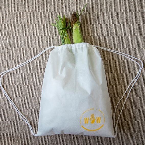Logo trade promotional products picture of: Corn backpack, PLA material, natural white