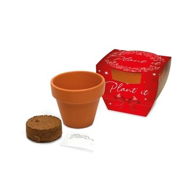 Logo trade corporate gift photo of: Eco flower pot, forget-me-not