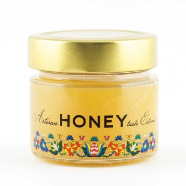 Logo trade promotional giveaway photo of: Flower honey in a wooden gift box 200 g with logo