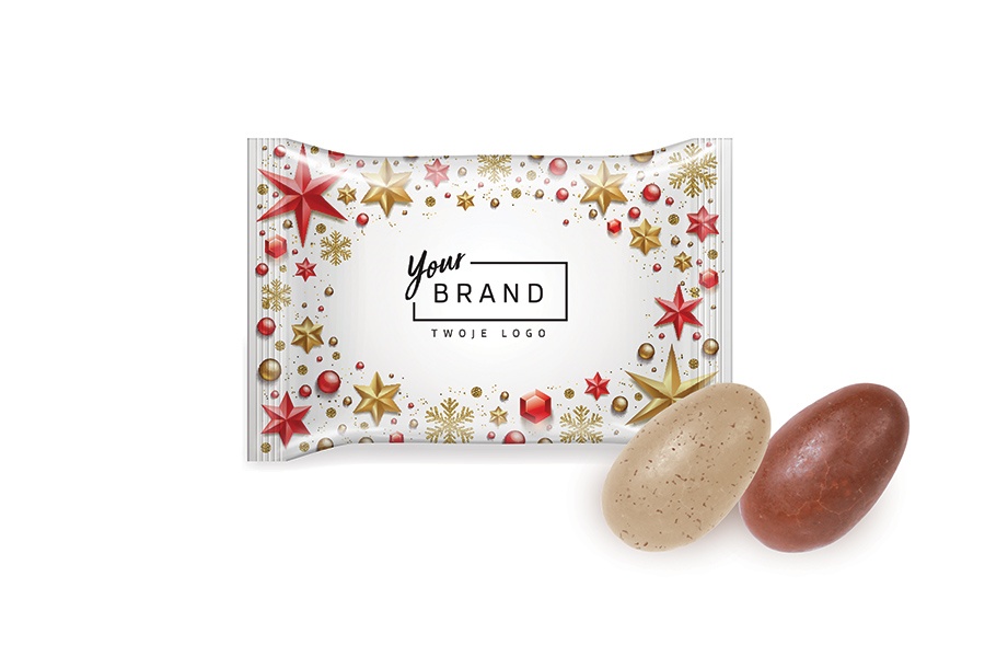 Logo trade corporate gifts image of: almond in chocolate flow pack