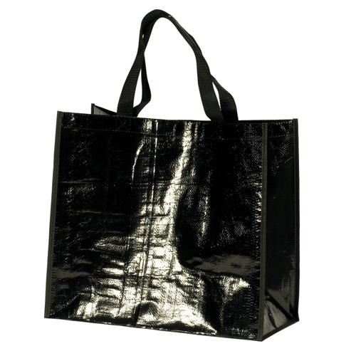 Logo trade promotional gifts image of: Shopping bag, Black