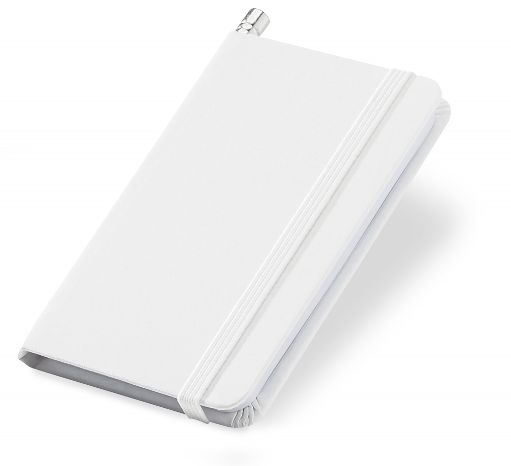 Logo trade promotional products image of: Notebook A7, White